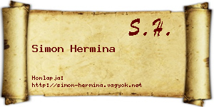 Simon Hermina névjegykártya